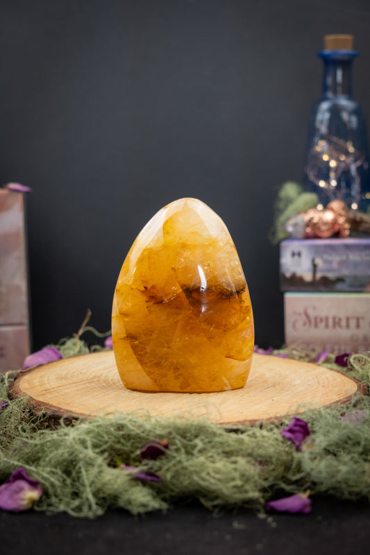 Golden Healer Quartz Freeform, Healing Crystal Stone, High Vibration Gem for Energy Alignment, Clarity, Self Healing and Divine Light