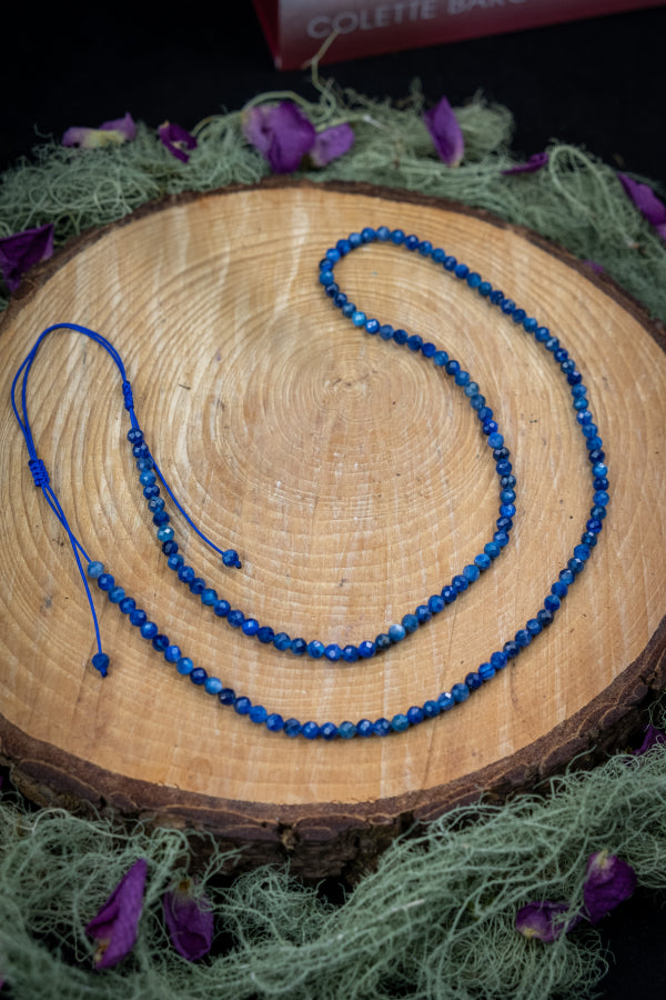 Kyanite Gemstone Necklace, Blue Kyanite Faceted, Healing Crystal Necklace, Spiritual Stone, Throat Chakra, Energy Cleansing Crystal