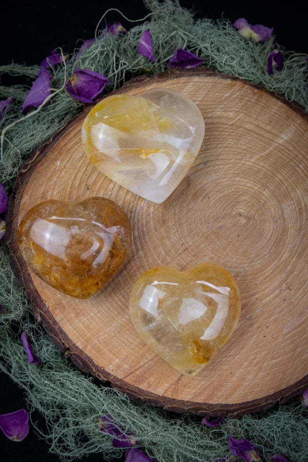 Golden Healer Quartz Crystal Heart, Sun energy, Master Healer, Ethically sourced from Madagascar, A grade.