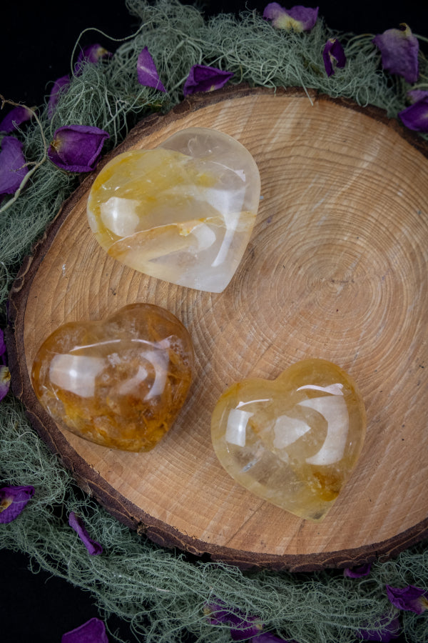 Golden Healer Quartz Crystal Heart, Sun energy, Master Healer, Ethically sourced from Madagascar, A grade.