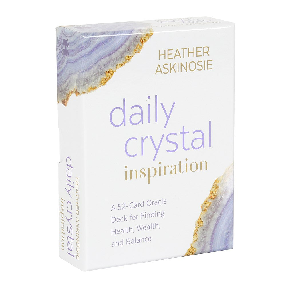 Daily Crystal Inspiration Oracle Card Deck, a 52-Card Oracle Deck for Finding Health, Wealth, and Balance.