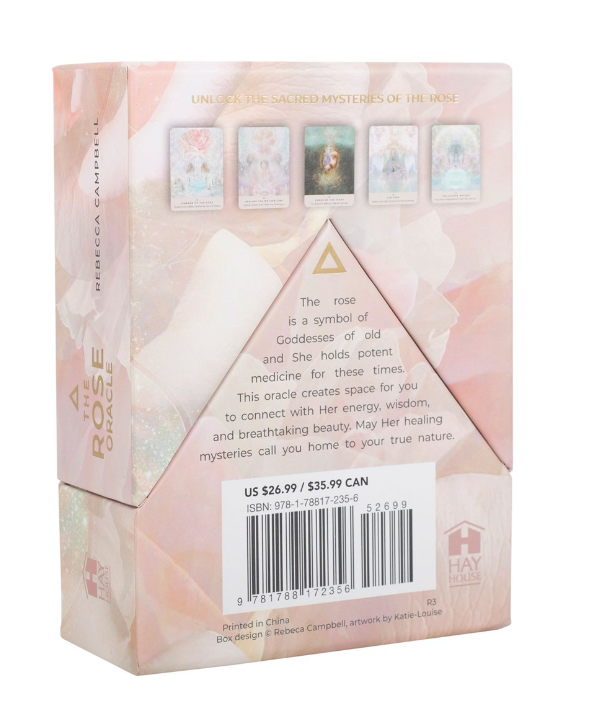 Rose Oracle Card Deck by Rebecca Campbell, Mystical Goddess Wisdom, Healing Rose Energy, 44 Oracle Cards, Spiritual Guidance Tool