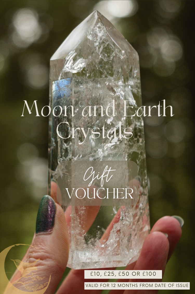 Moon and Earth Crystals Gift Card