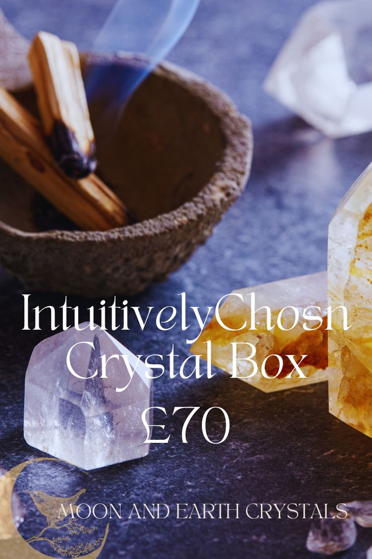 Intuitively Chosen Crystal Box, Inspired by the month or your personal desires, Intuitively chosen.