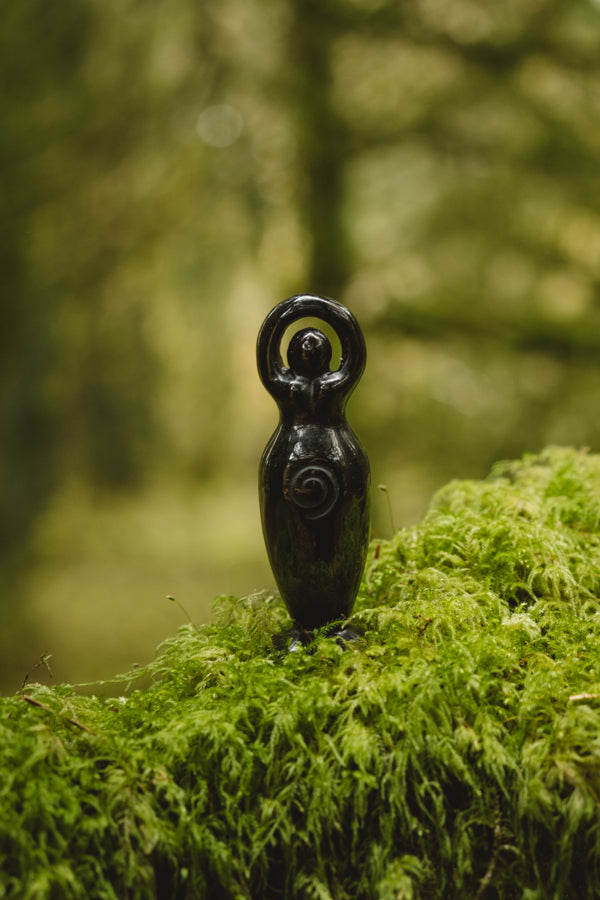 Crystal Spiral Goddess, hand carved goddess.