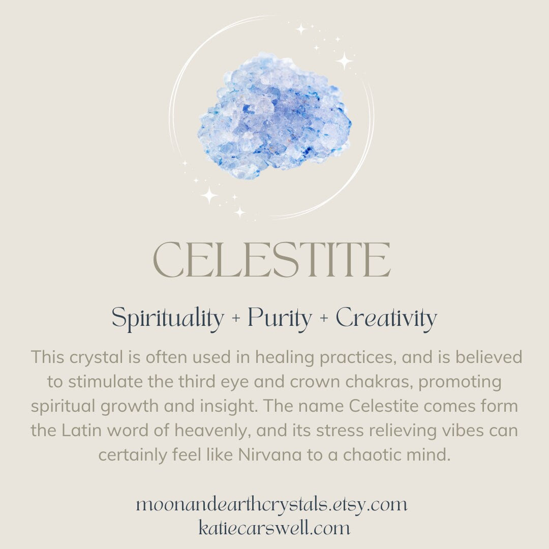 Celestite crystal geode, A grade, Crystal for calm.