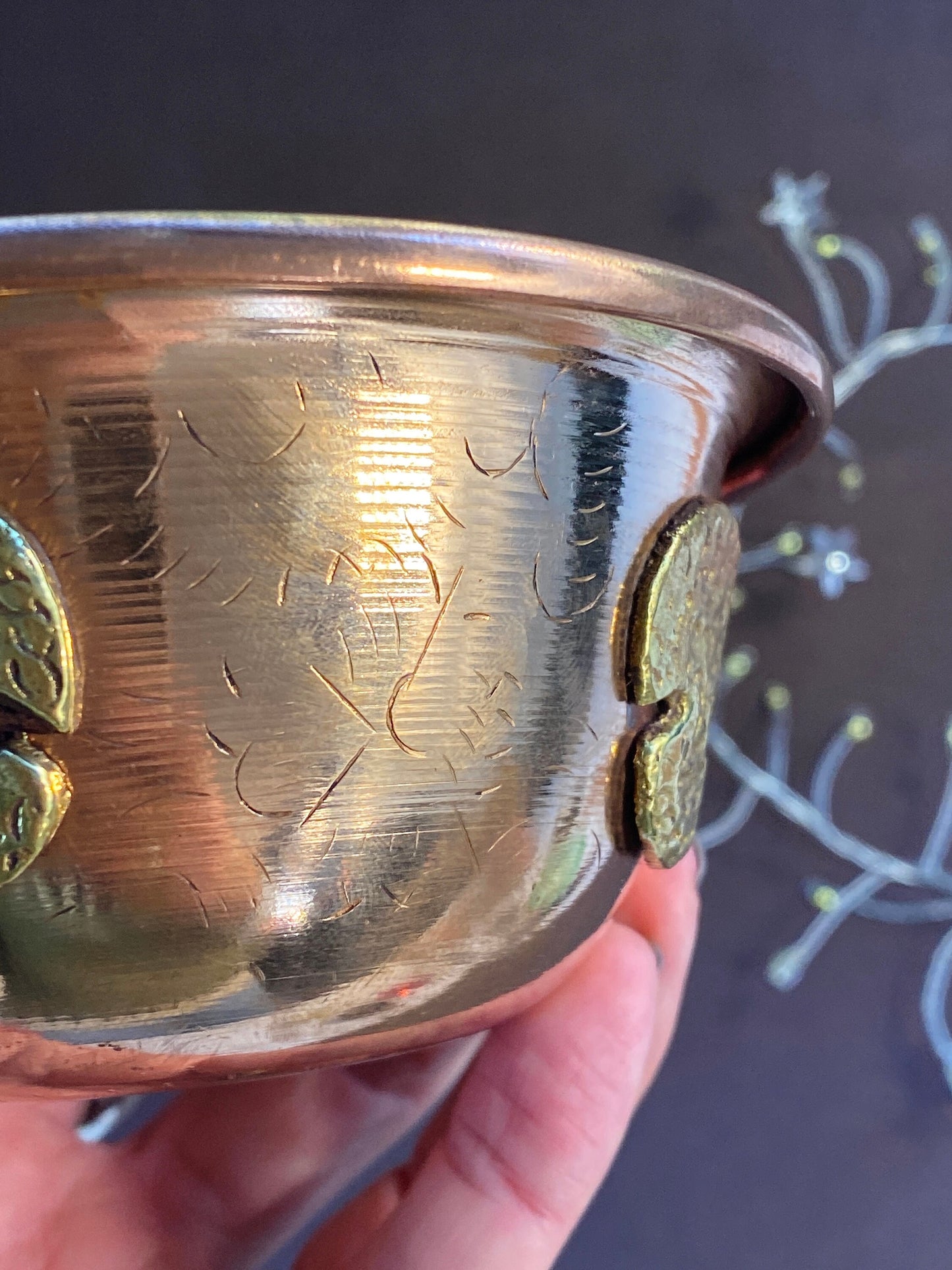 Copper Ritual Bowl with Tree of Life design, Incense holder, Ritual cauldron, Intention setting, Moon rituals, Fire bowl