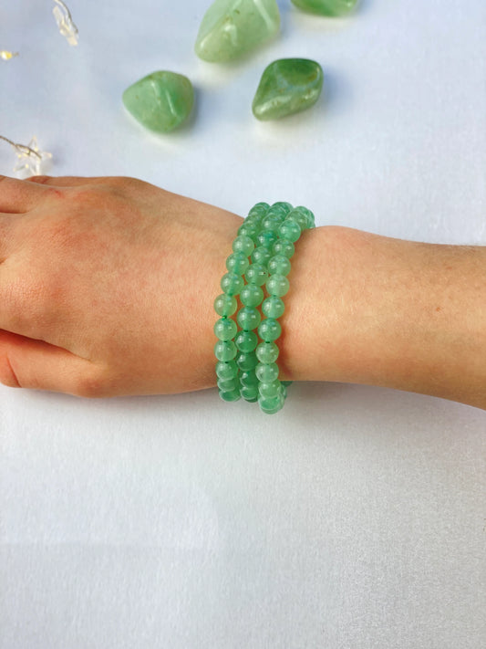 Children's Green Aventurine crystal bracelet, Crystal for Luck, Positive energy, Good luck gift, Emotional tranquillity