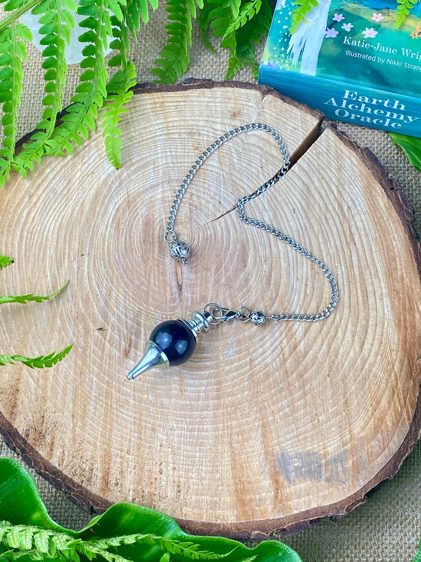 Blue Sandstone Pendulum, Divination tool, Pendulum for dowsing, Reiki tool, Chakra clearing