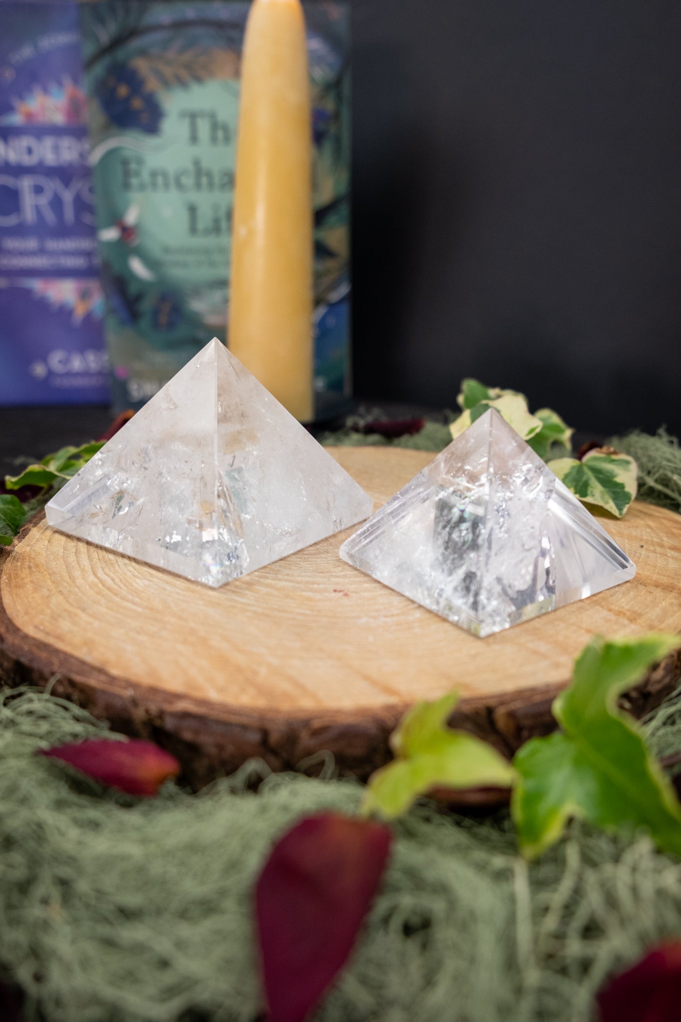 High Grade Lemurian Quartz Pyramid Crystal, Exceptional Clarity, Natural Rainbows, Ethically Sourced Healing Stone