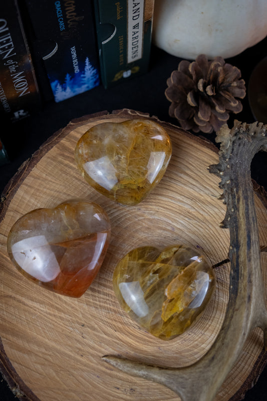 Golden Healer Quartz Crystal Heart, Sun energy, Master Healer, Ethically sourced from Madagascar, A grade.