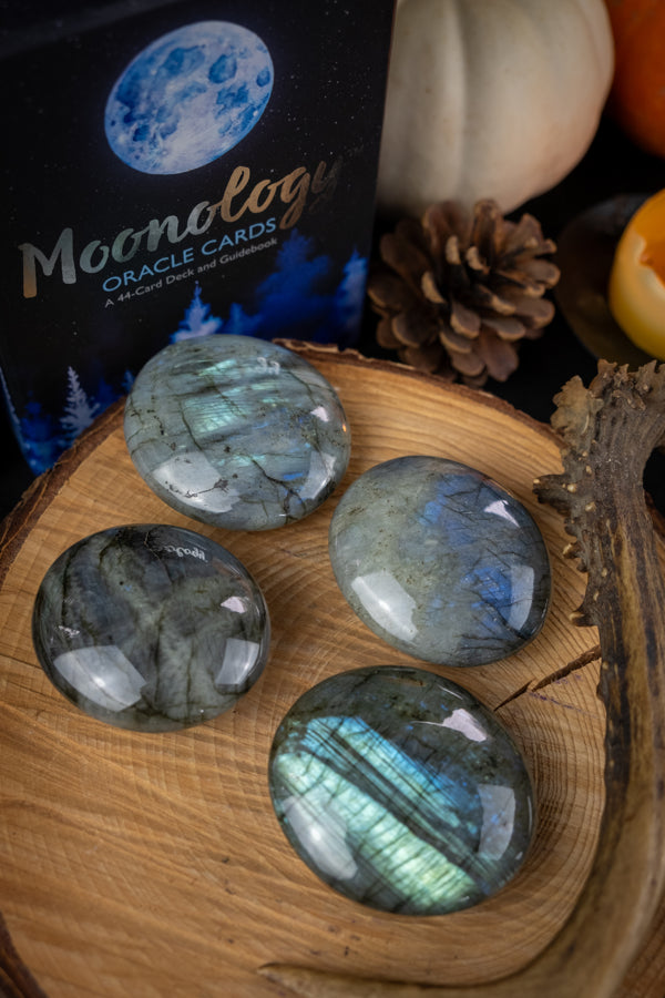 Labradorite crystal palm stones, Crystal for intuition, Spiritual gift, gemstone of love, calming crystal, Magical gemstone, Rainbow crystal