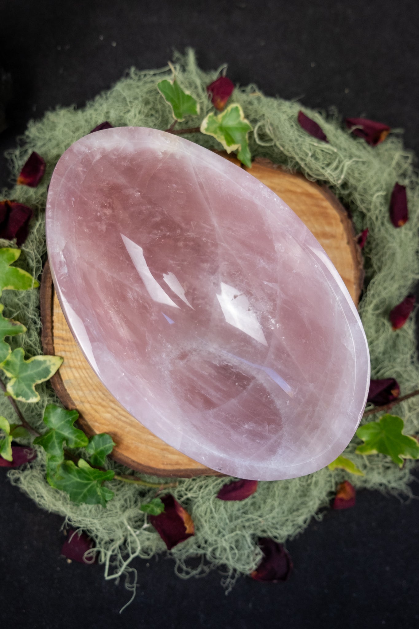 Rose Quartz Bowl, High Grade Gemmy Crystal Bowl for Love & Emotional Healing, Ethically Sourced from Madagascar