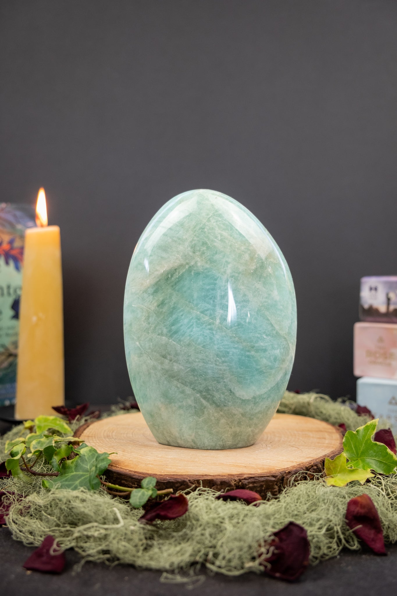 Amazonite Freeform Crystal, Polished Amazonite Stone for Calm and Emotional Balance, Ethically Sourced from Madagascar