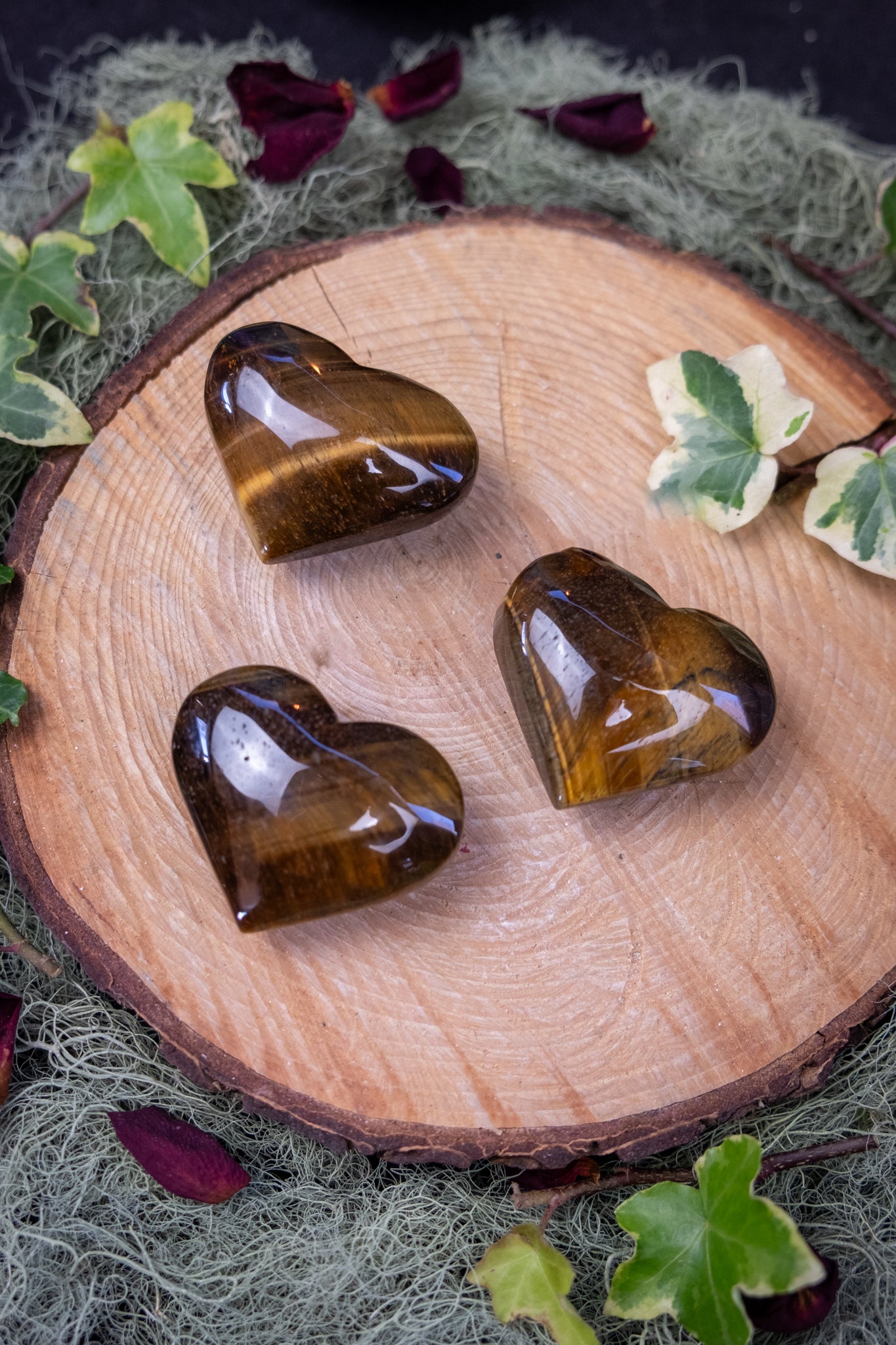 Tiger’s Eye Heart, Polished Crystal Heart Stone for Confidence Courage and Protection, Ethically Sourced from South Africa
