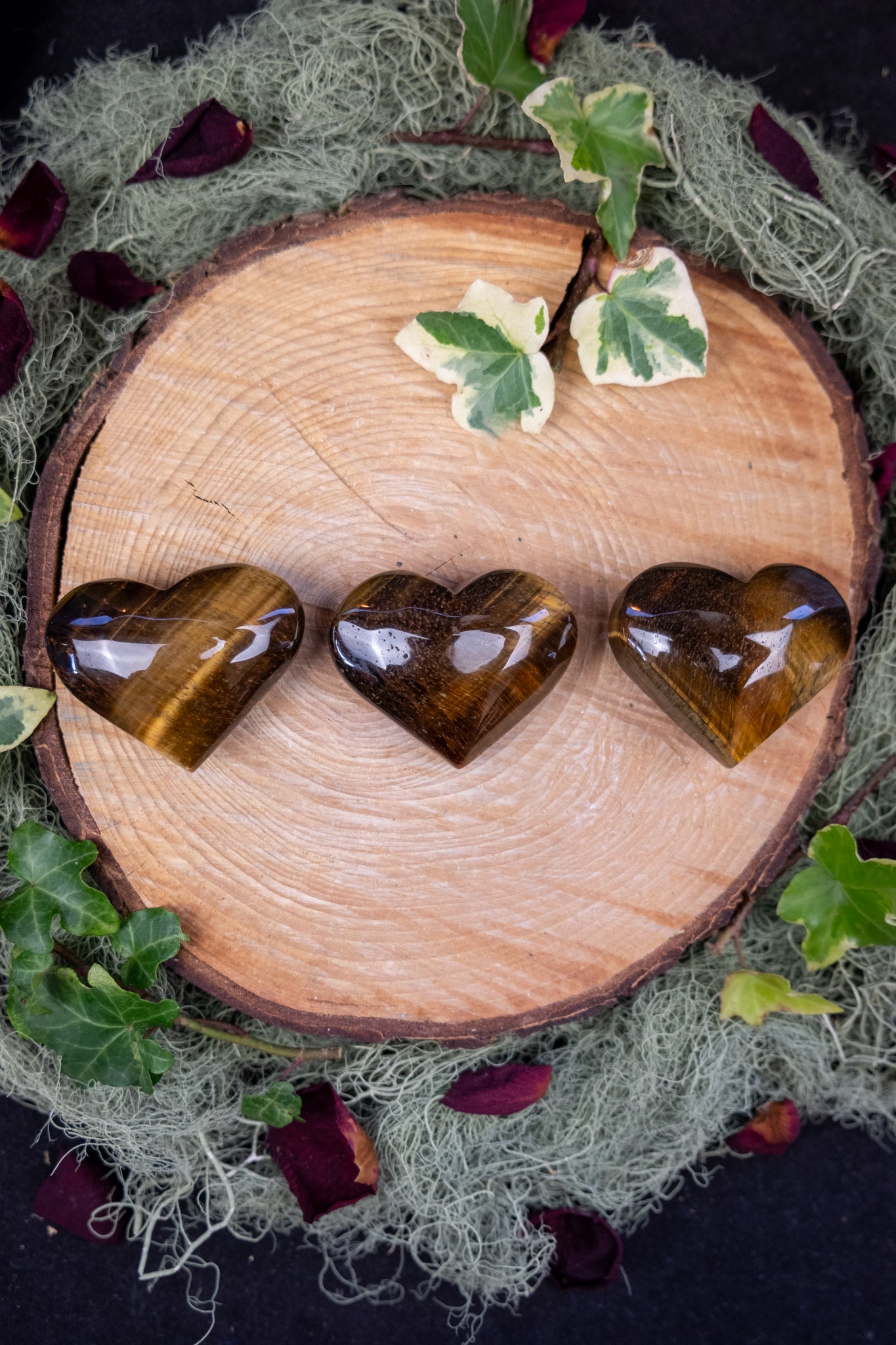 Tiger’s Eye Heart, Polished Crystal Heart Stone for Confidence Courage and Protection, Ethically Sourced from South Africa