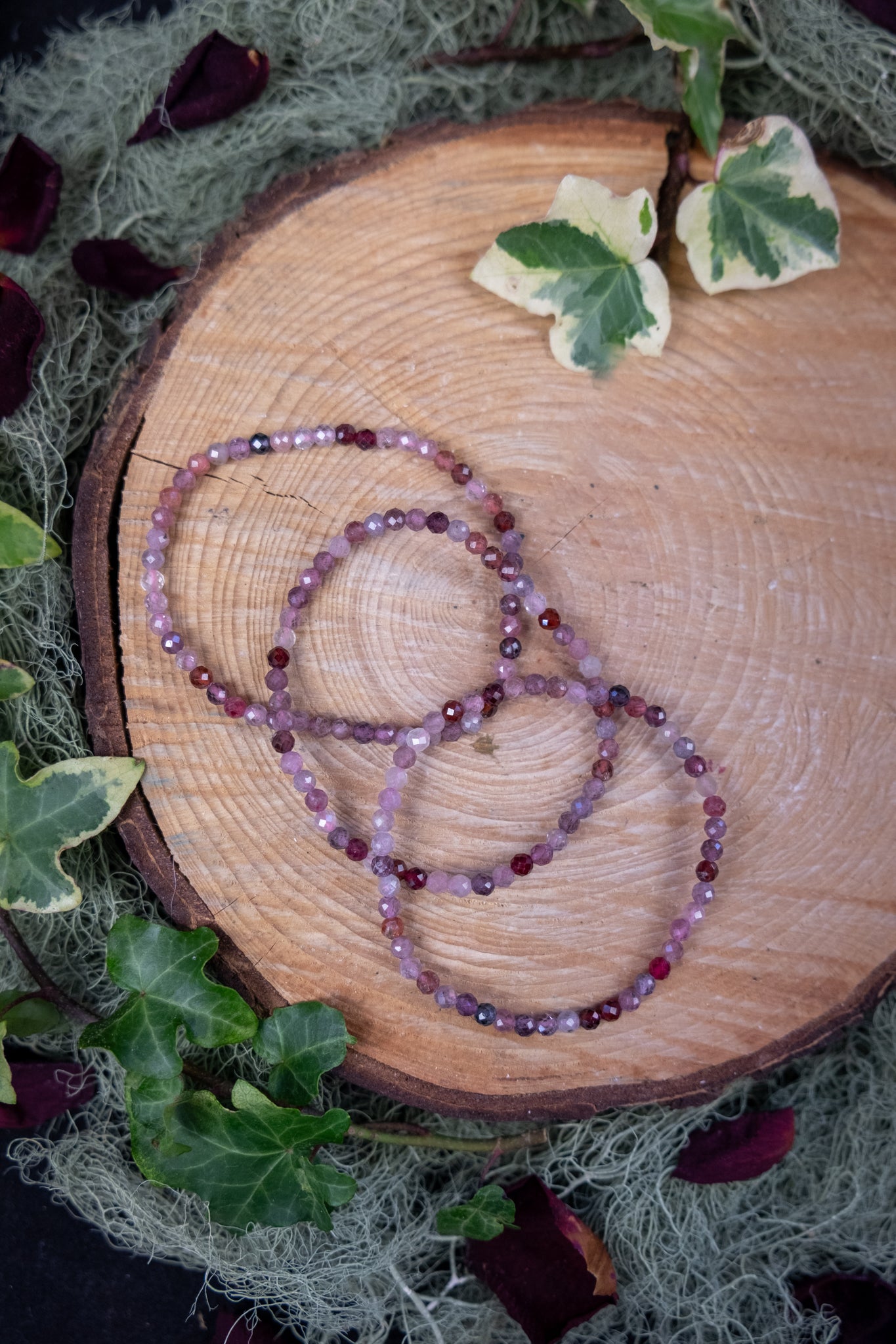 Pink Spinel Bracelet, 4mm Faceted Beads, Crystal Stone for Heart Healing and Renewal, Ethically Sourced from Brazil