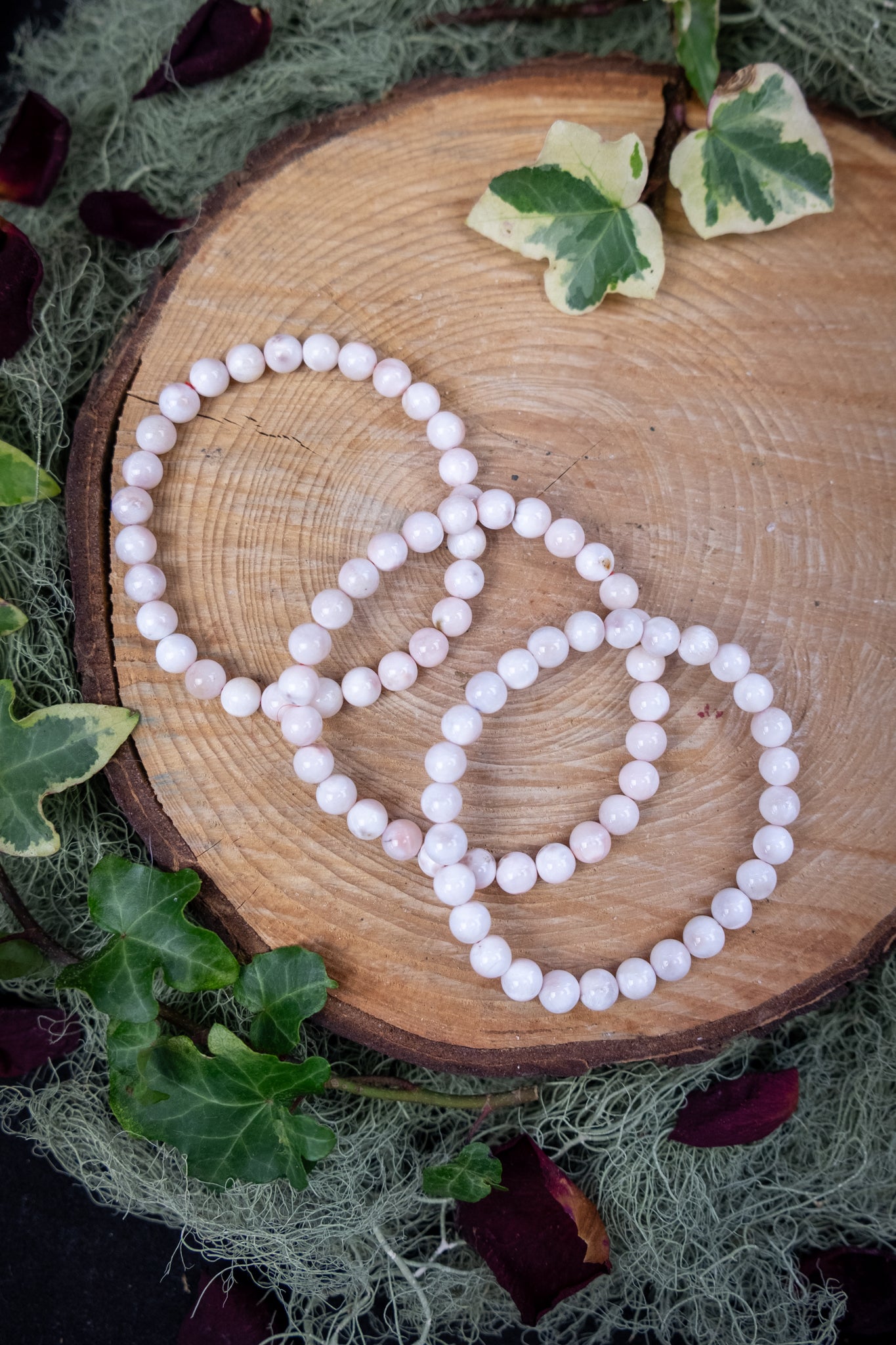 Thompsonite Natrolite Bracelet, 6mm Crystal Beads, Calming and Insight Stone, Ethically Sourced from Indonesia