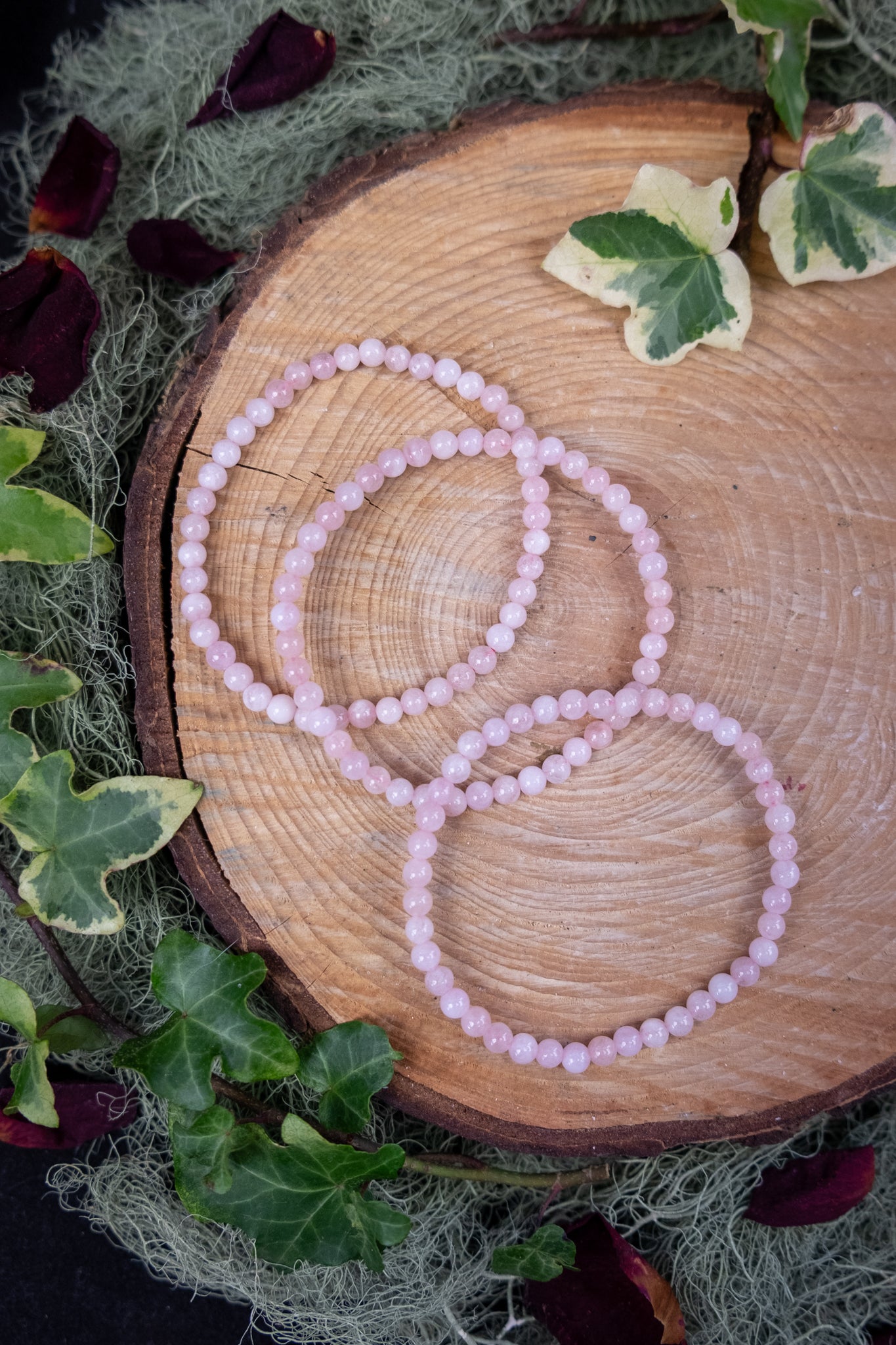 Pink Morganite Bracelet, 4mm Bead, Crystal Stone for Emotional Healing and Heart Chakra Balance, Ethically Sourced from Brazil