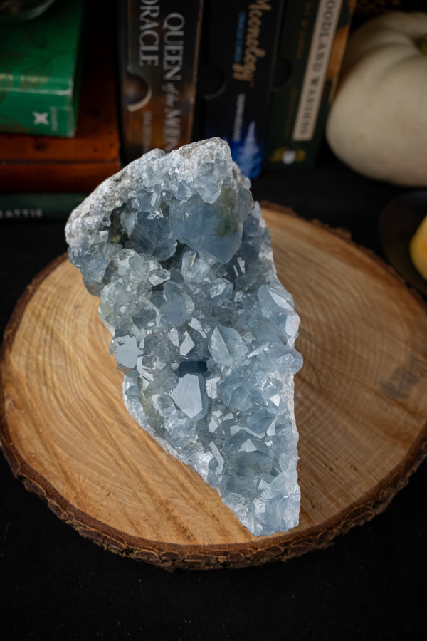 Celestite crystal, A+ grade, Ethically sourced, Crystal for calm, healing & sleep, Crystal for peace, Angel crystal, Small crystal geode.