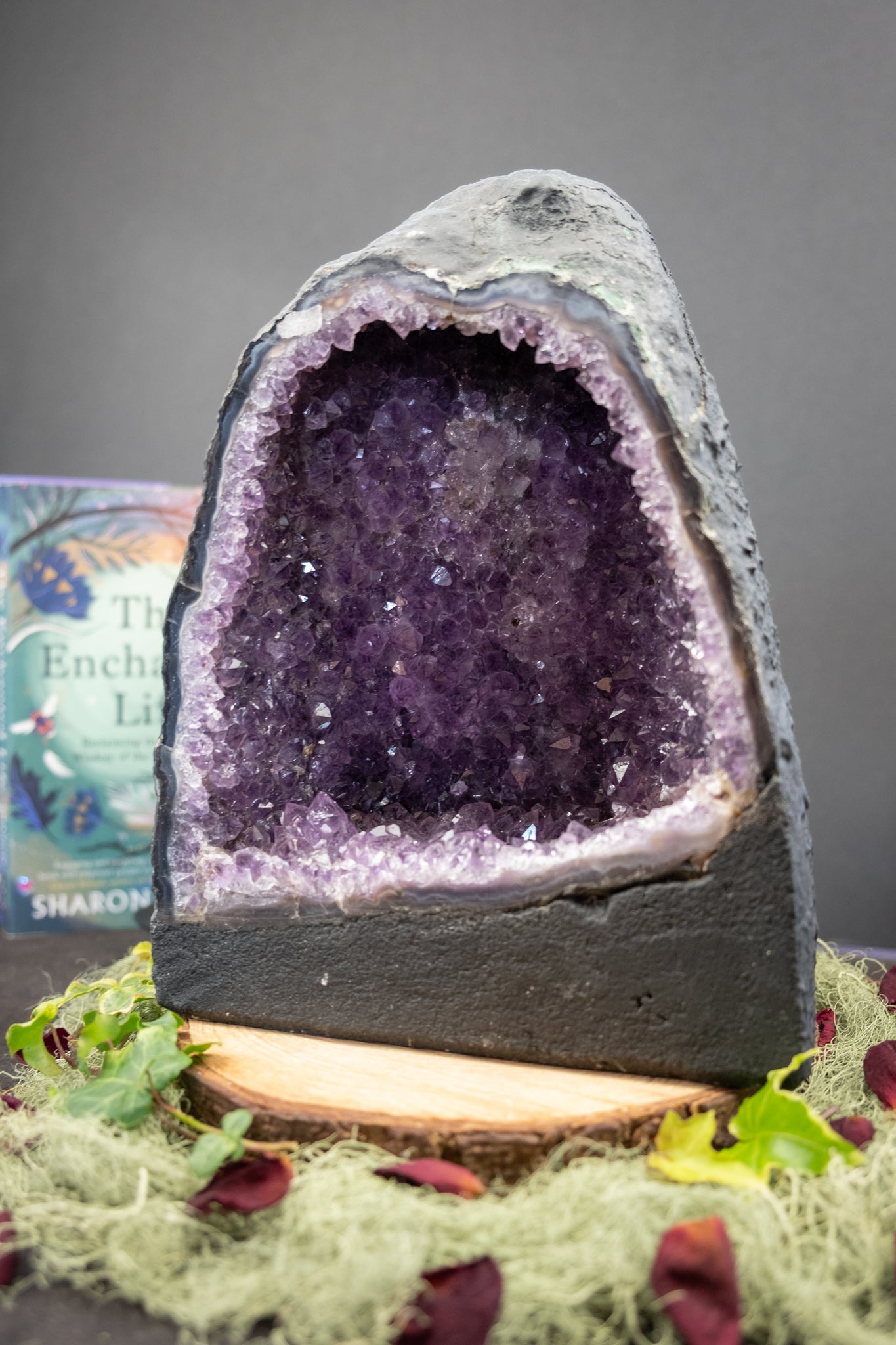 Amethyst Cathedral Geode, Small Brazilian Amethyst Cathedral, Crystal Stone for Calm and Emotional Balance, Ethically Sourced from Brazil