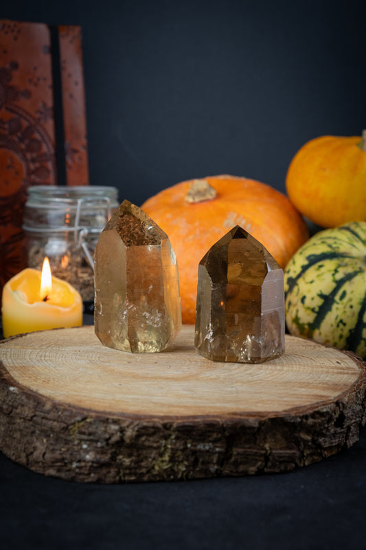 Citrine smokey crystal point, Natural citrine, A+ Grade, Manifesting crystal, Attract abundance, Crystal for wealth and health.