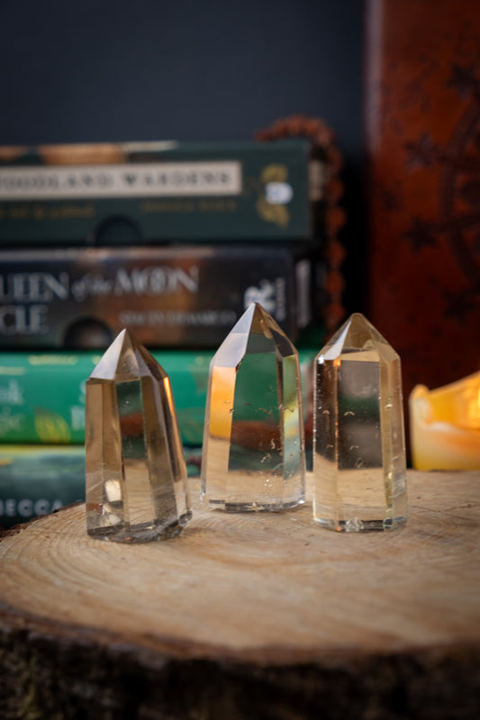 Citrine smokey crystal point, Natural citrine, A+ Grade, Manifesting crystal, Attract abundance, Crystal for wealth and health.