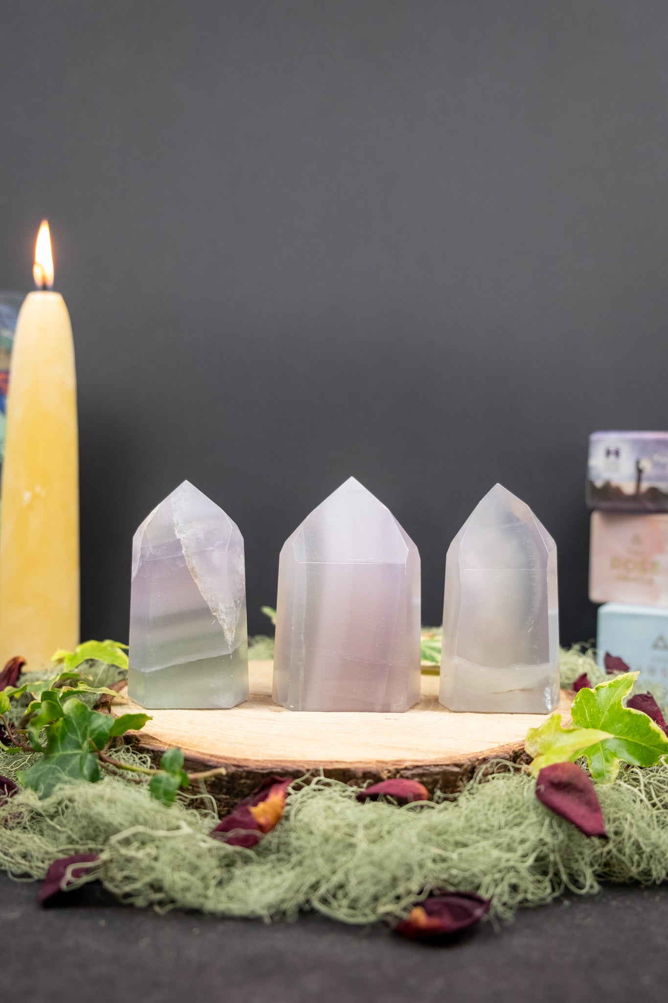 Yttrium Fluorite Point, Rare Fluorite Crystal for Mental Clarity Emotional Integration and Higher Awareness