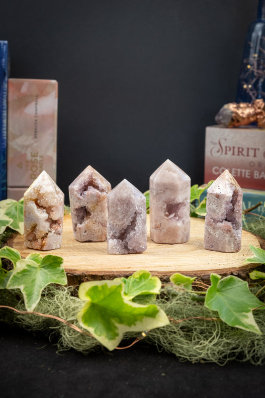 Pink Amethyst Mini Point, Soothing Gemstone for Heart Healing, Spiritual Protection, Feminine Calm, Crystal Tower, Gift for Her