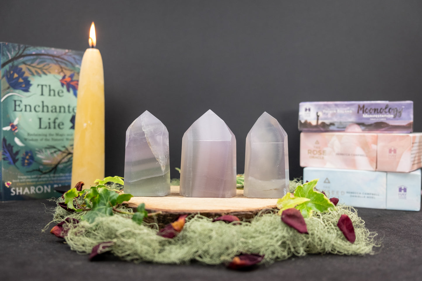 Yttrium Fluorite Point, Rare Fluorite Crystal for Mental Clarity Emotional Integration and Higher Awareness