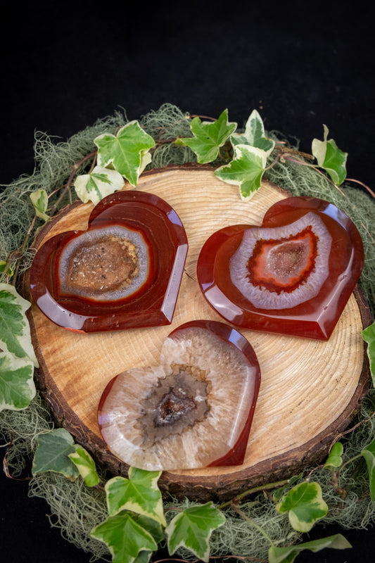 Carnelian Drusy Heart Crystal on Stand for Vitality, Passion and Creativity, Fire Element Stone for Confidence and Courage