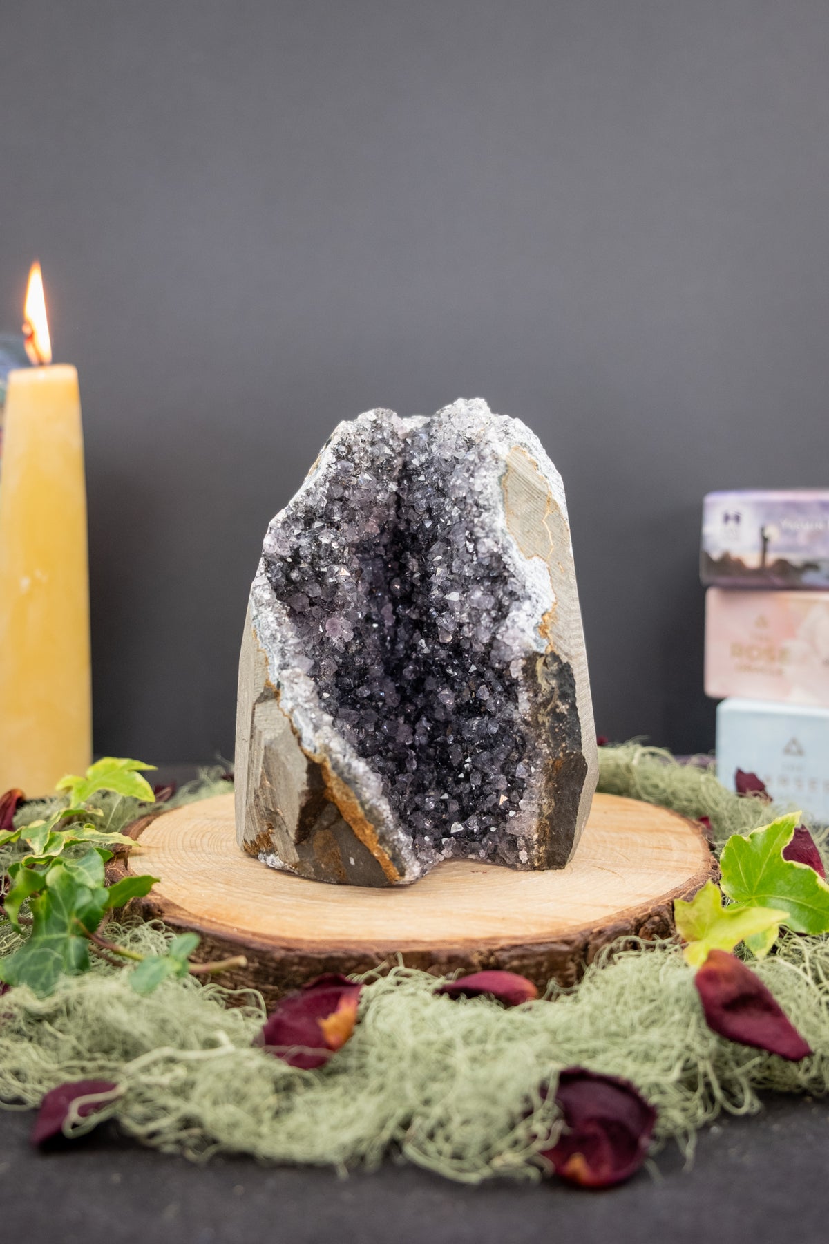Black Amethyst Geode, Uruguay