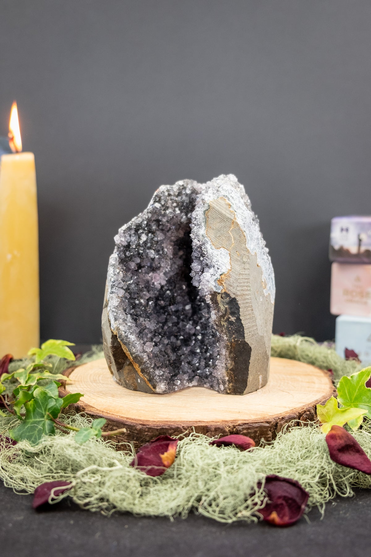 Black Amethyst Geode, Uruguay