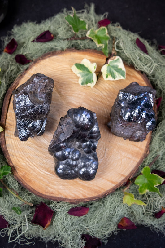 Natural Hematite Cluster, Botryoidal Hematite Stone, Grounding and Protection Crystal, Ethically Sourced