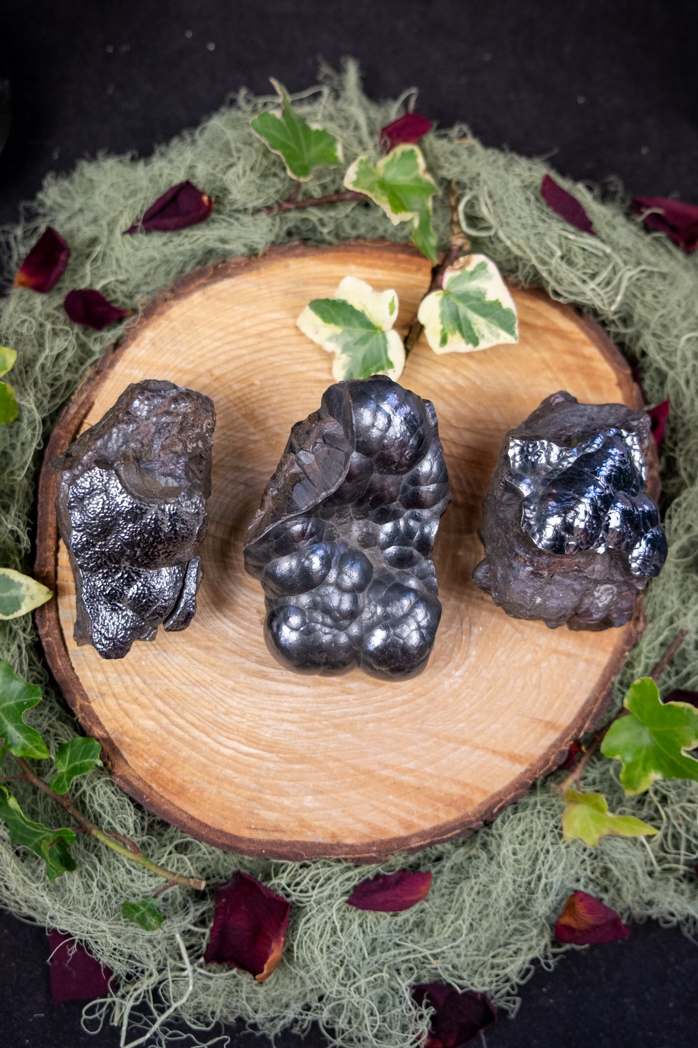 Natural Hematite Cluster, Botryoidal Hematite Stone, Grounding and Protection Crystal, Ethically Sourced