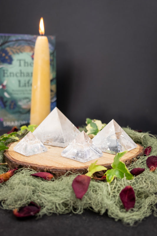 High Grade Lemurian Quartz Pyramid Crystal, Exceptional Clarity, Natural Rainbows, Ethically Sourced Healing Stone