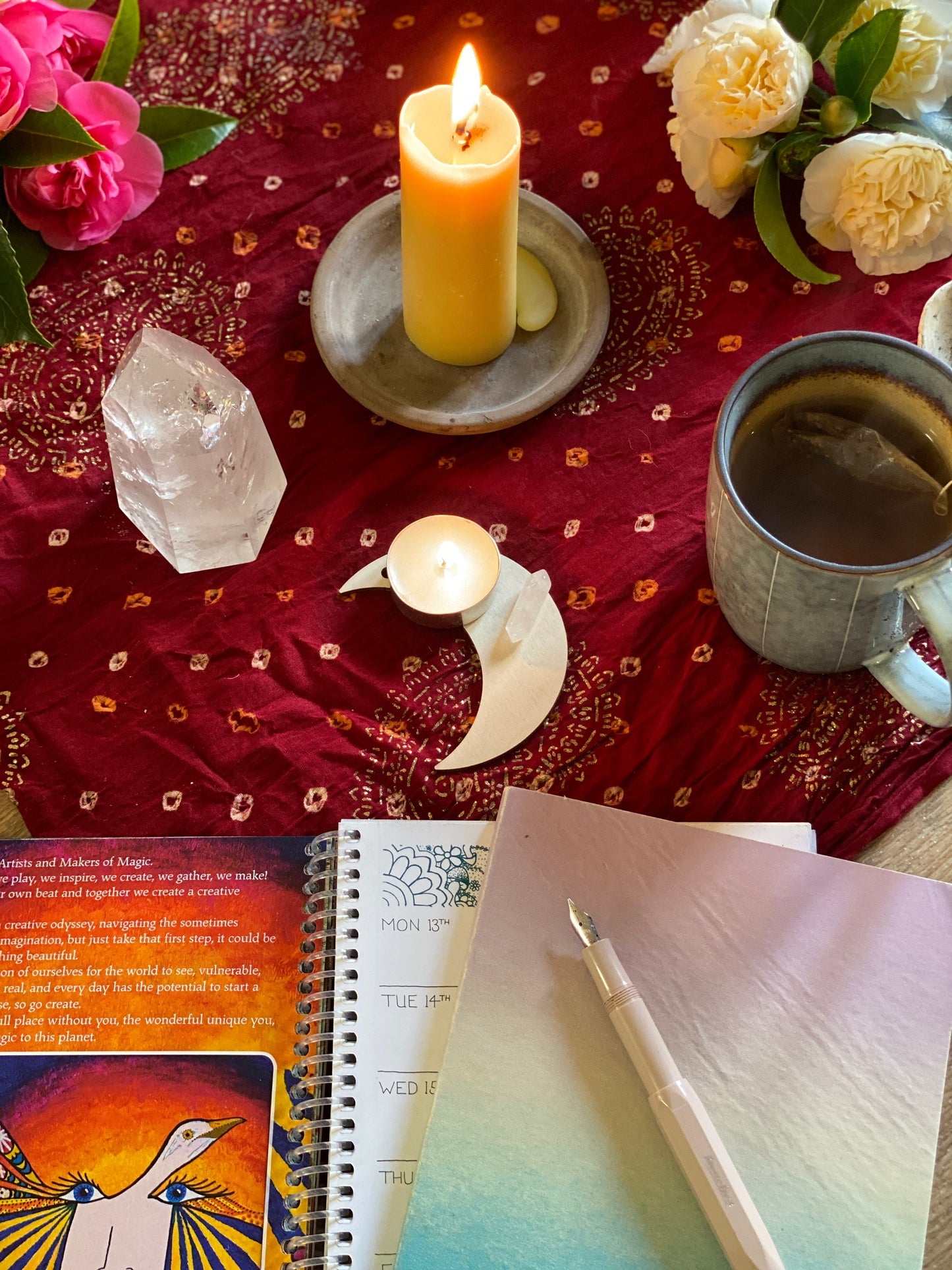 Moon Magic Ritual Intention Setting Kit with Starbrary Quartz Point