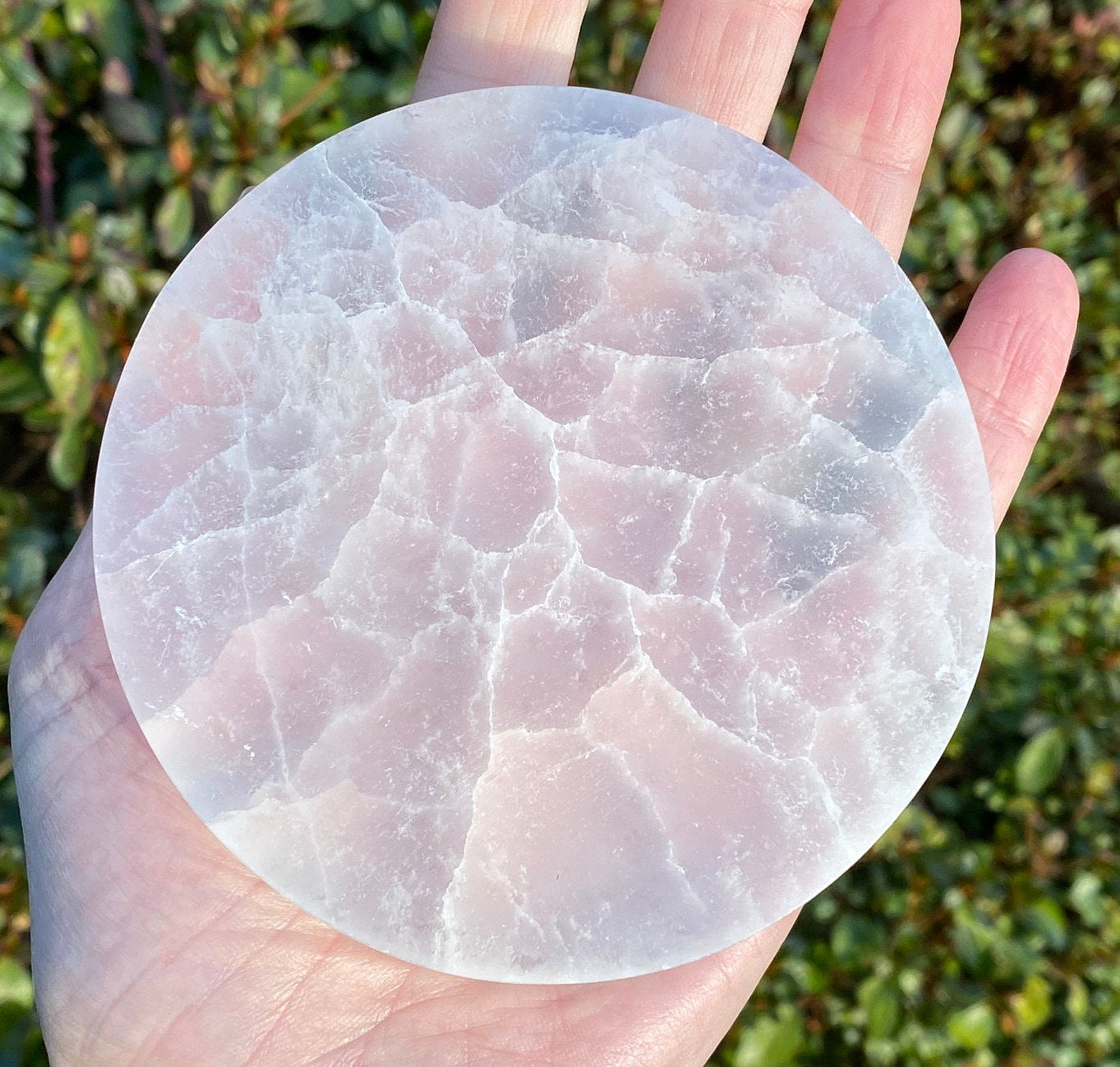 Selenite crystal charging plate, Cleanse and charge crystals, High vibration crystal