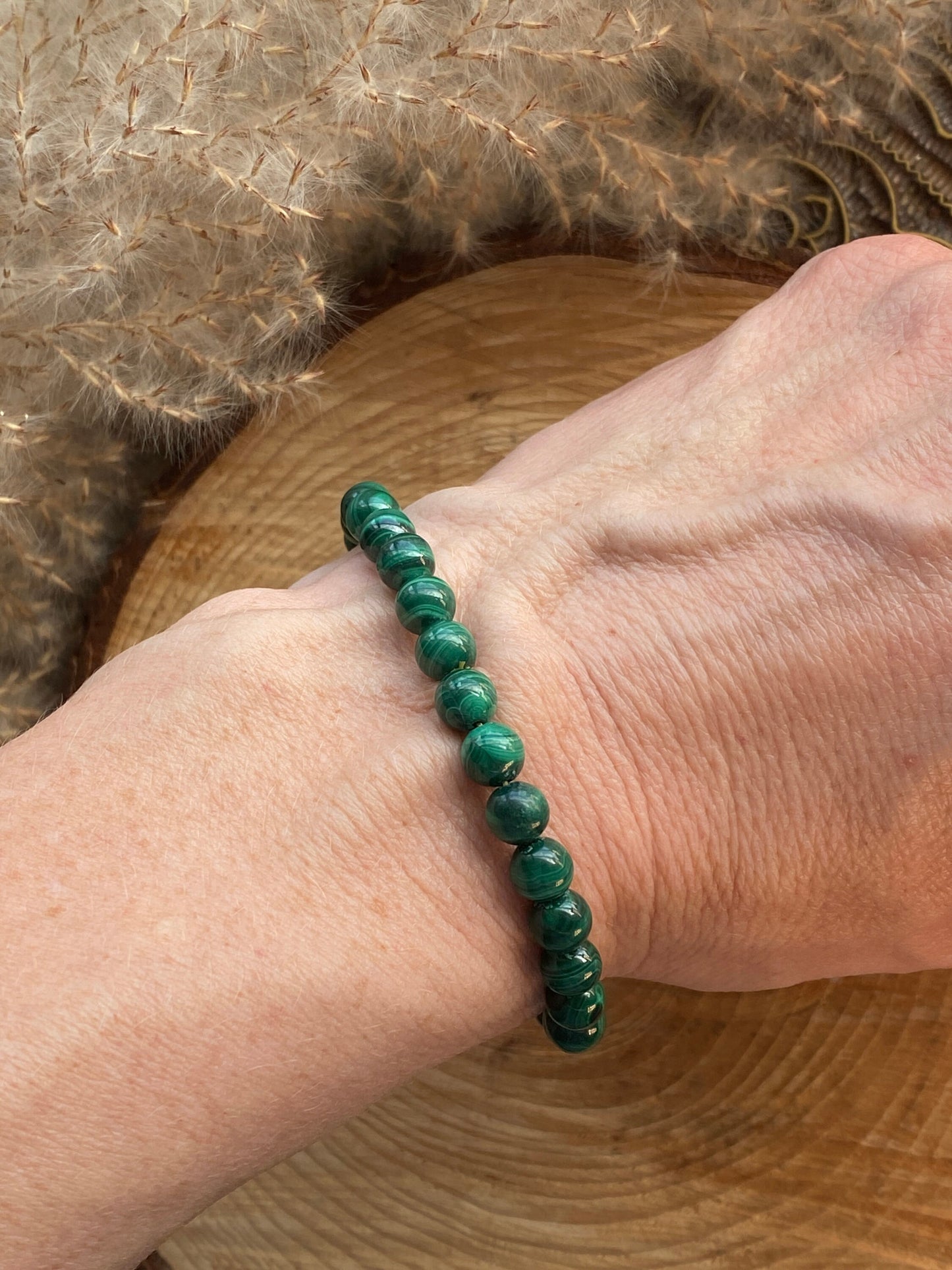 Malachite Crystal Bracelet, Balancing, soothing and detoxifying crystal, Crystal for transformation and change