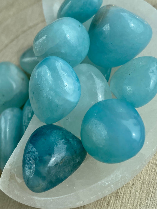 Aquamarine Tumblestones, Soothing and calming, Release resentment and anger
