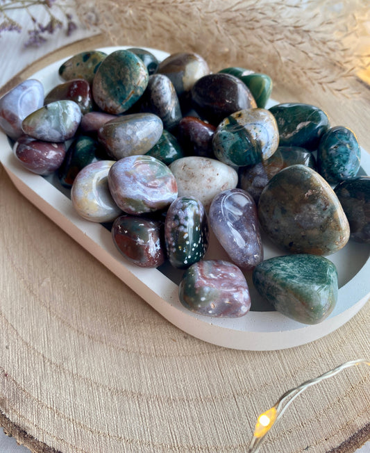 Ocean Jasper Tumblestones, Crystal for joy, happiness and emotional stability. Go with the flow