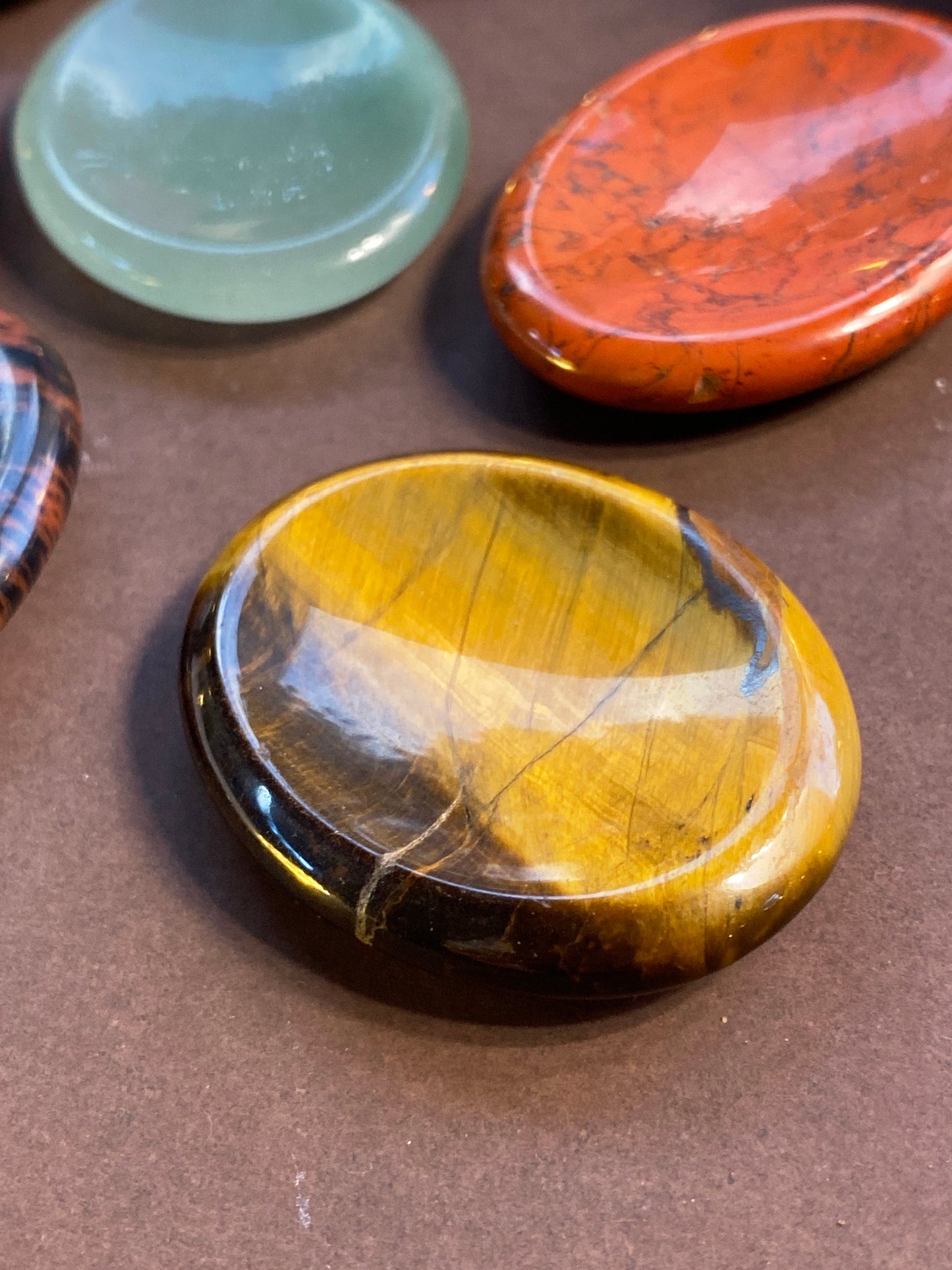 Crystal worry stones, Thumb stone, Anti anxiety tool, Meditation Crystal.